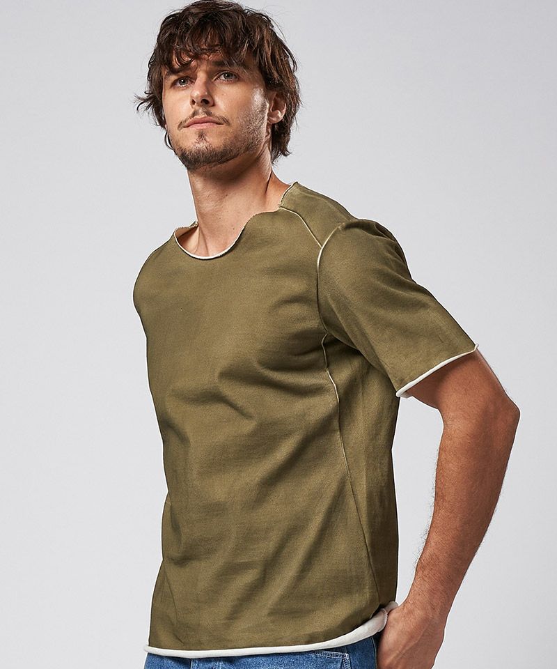 wjk】spray dye cut-off s-s Tシャツ(7988 cj57d) | CAMBIO カンビオ