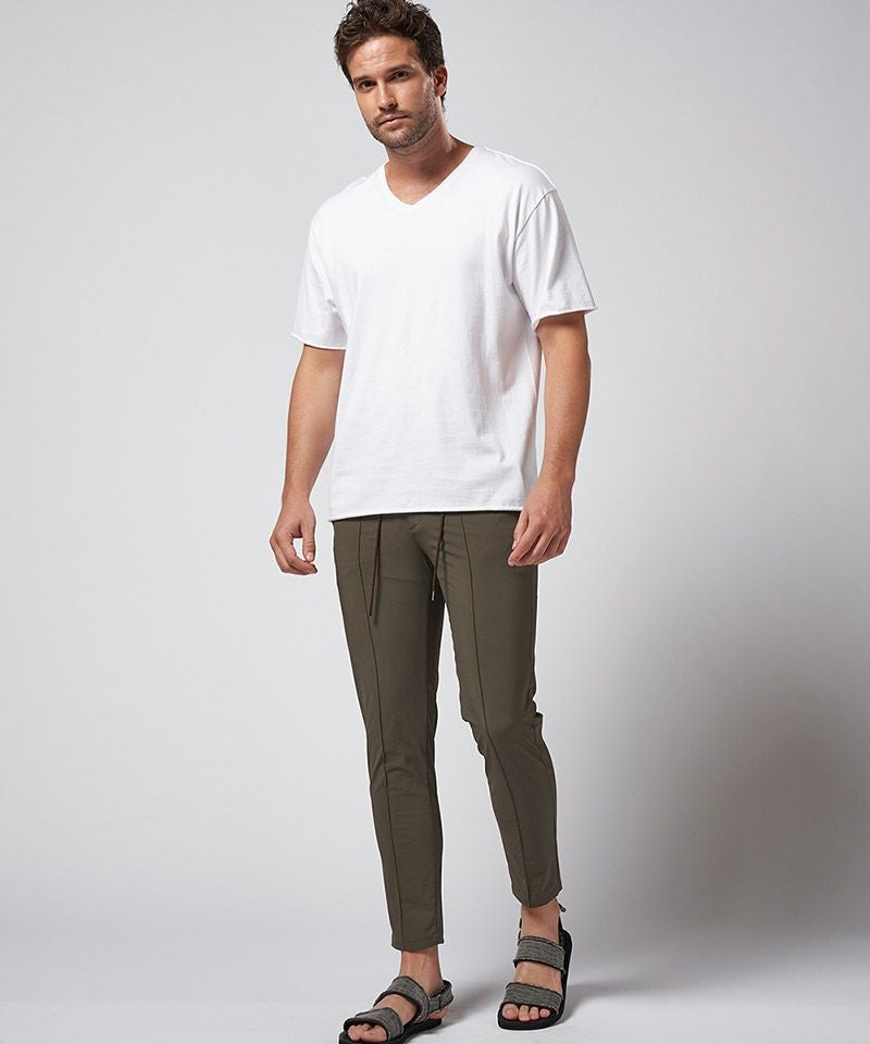 wjk】wide cut-off V-neck S-S VネックTシャツ(7328 js01d) | CAMBIO