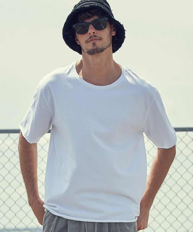 wjk ダブルジェイケイ cut-off crew-neck 二重構造 XL wjk】 wide cut-off crew-neck S-S Tシャツ(7327 js01d) | CAMBIO カンビオ