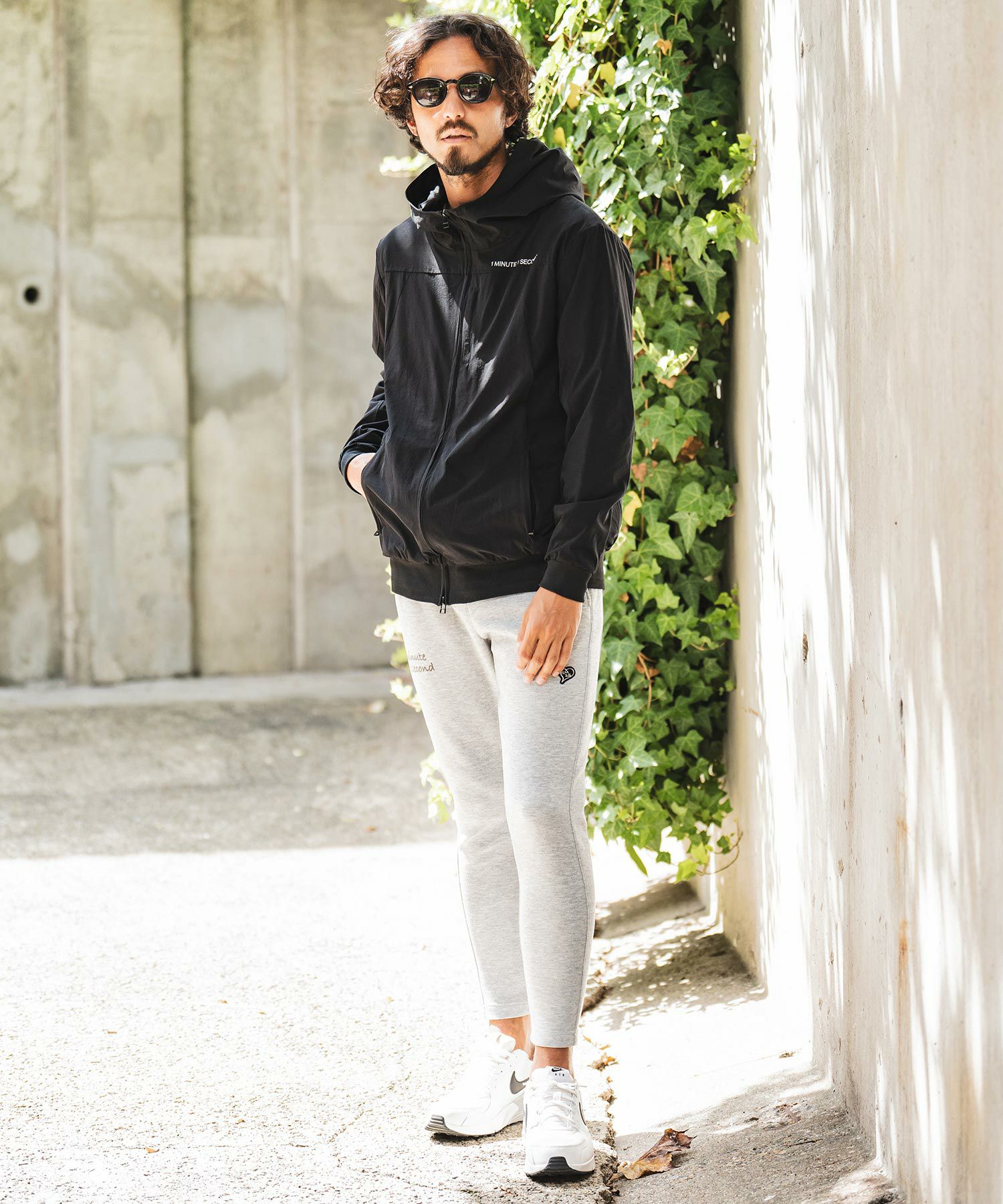 50%OFF【1minute 1second(ワンミニットワンセカンド)】stretch nylon