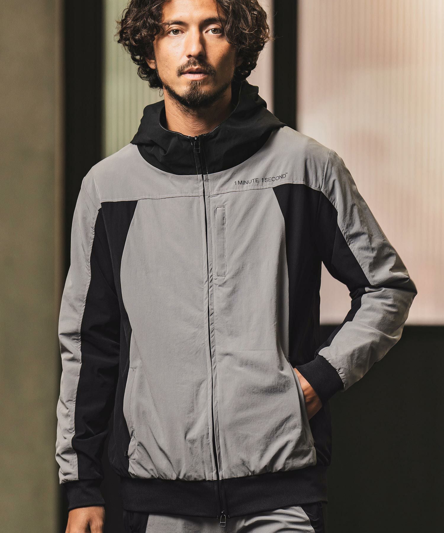 50%OFF【1minute 1second(ワンミニットワンセカンド)】stretch nylon