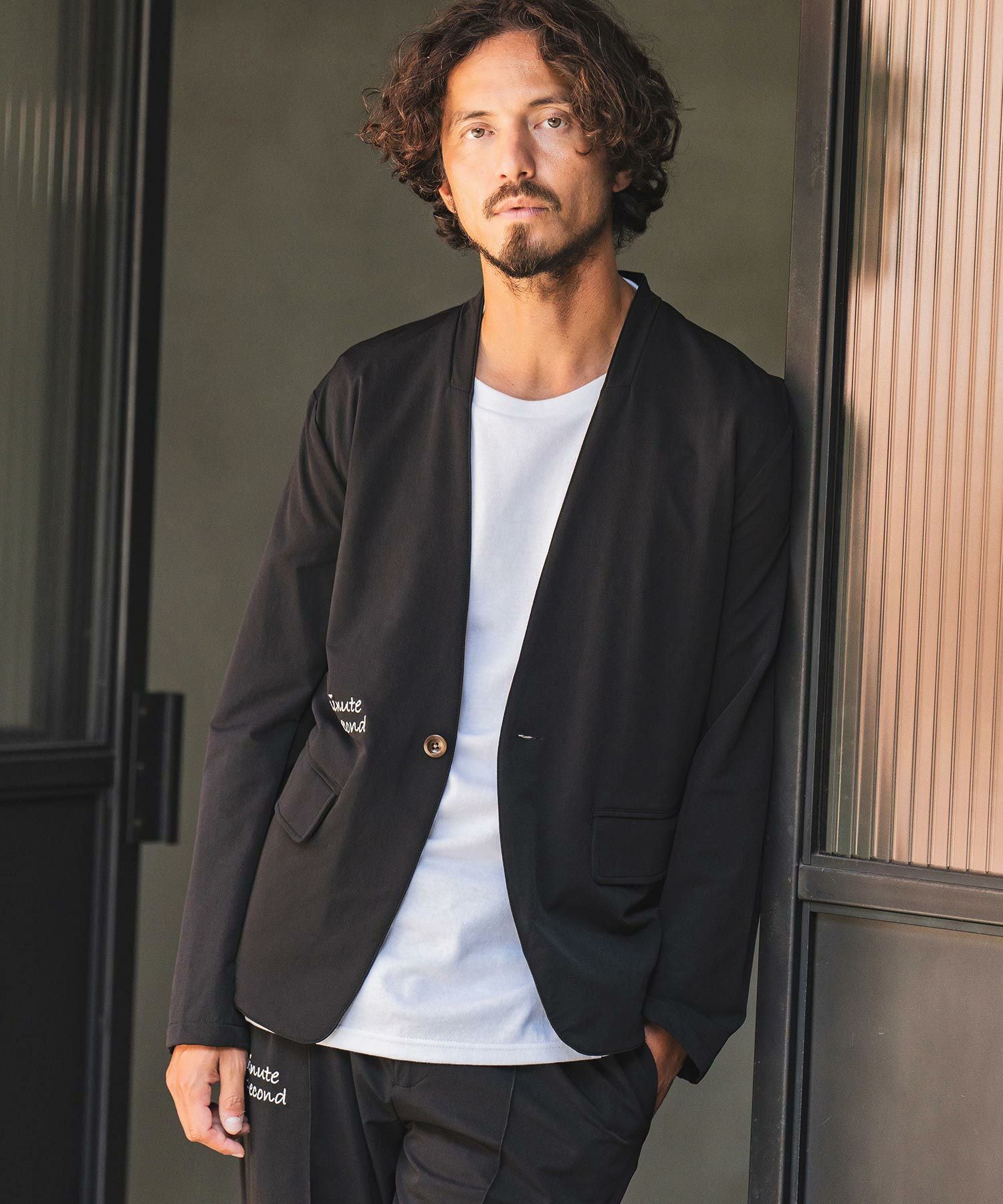 1minute1second ノーカラージャケット(1M25A090) 30%OFF【1minute 1second(ワンミニットワンセカンド)】no-collar