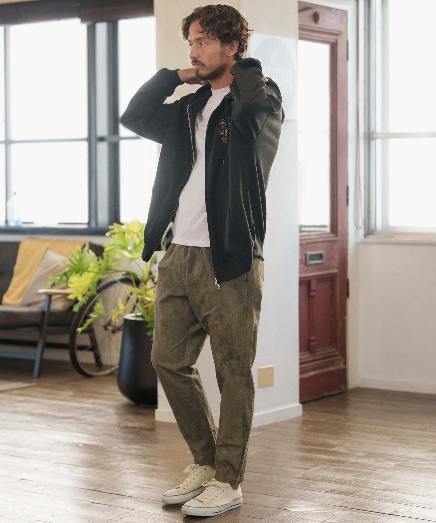 50%OFF【CAMBIO(カンビオ)】Cotton Tie dye Pants ジョガーパンツ