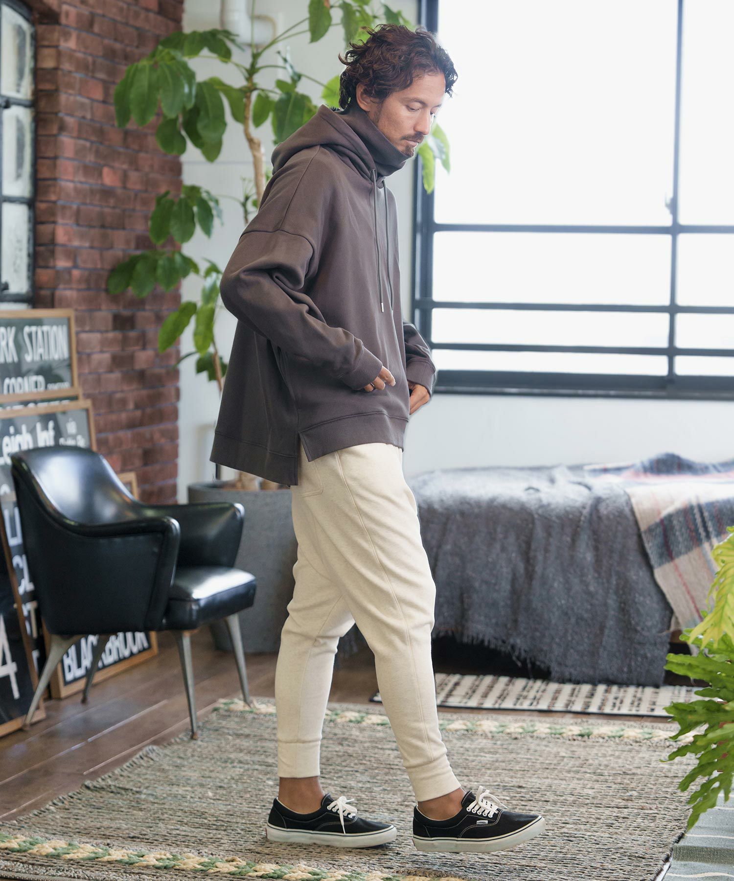 60%OFF【CAMBIO(カンビオ)】Back Shaggy Sweat Sarouel Pants サルエル