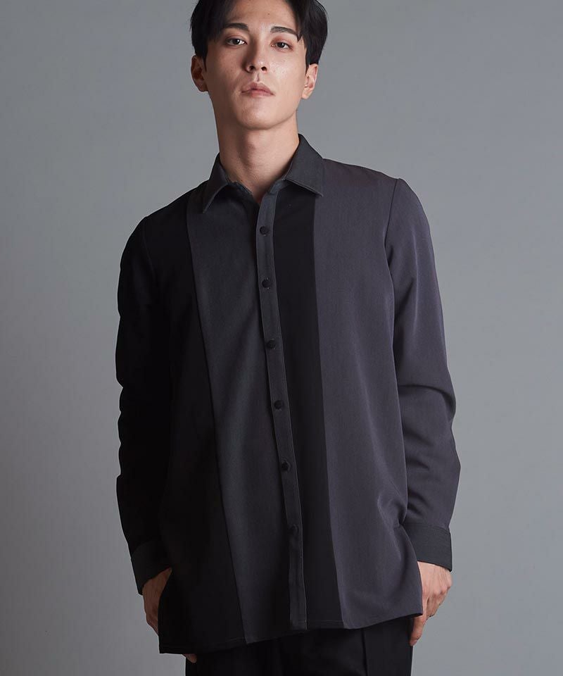 70%OFF【NO ID.(ノーアイディー)】ｶﾗｰﾌﾞﾛｯｷﾝｸﾞﾛﾝｸﾞSH シャツ(453006