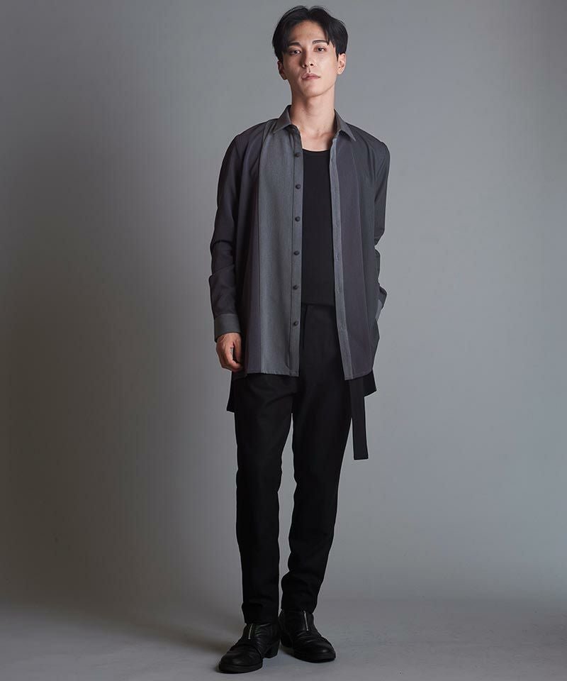 70%OFF【NO ID.(ノーアイディー)】ｶﾗｰﾌﾞﾛｯｷﾝｸﾞﾛﾝｸﾞSH シャツ(453006