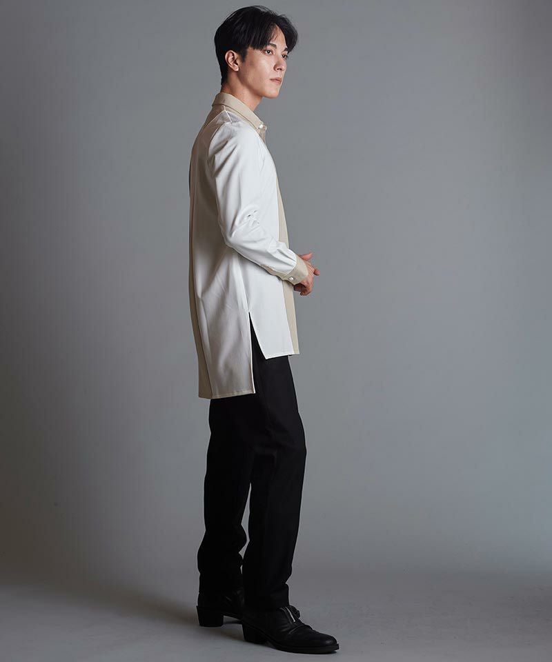 70%OFF【NO ID.(ノーアイディー)】ｶﾗｰﾌﾞﾛｯｷﾝｸﾞﾛﾝｸﾞSH シャツ(453006