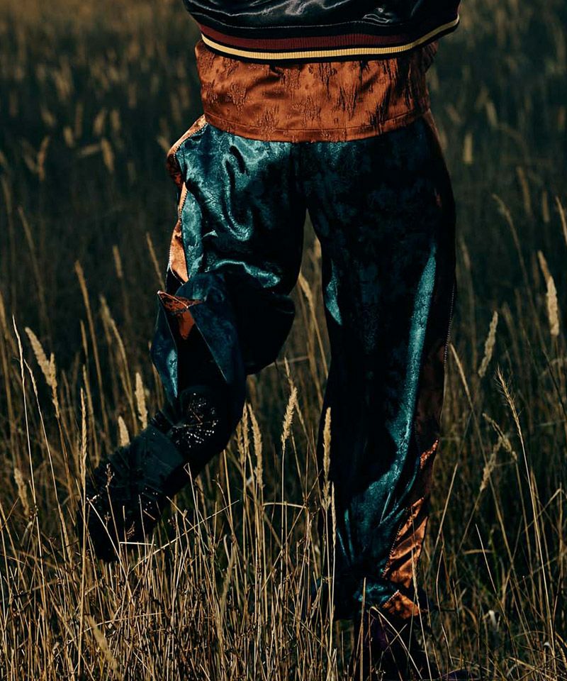 20%OFF【glamb(グラム)】Flower Jacquard Line Pants フラワー