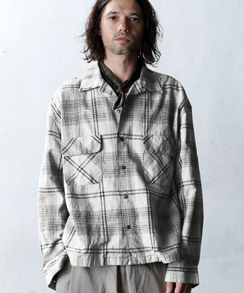 EGO TRIPPING(エゴトリッピング)】 DOBBY CHECKSHIRTS チェックシャツ
