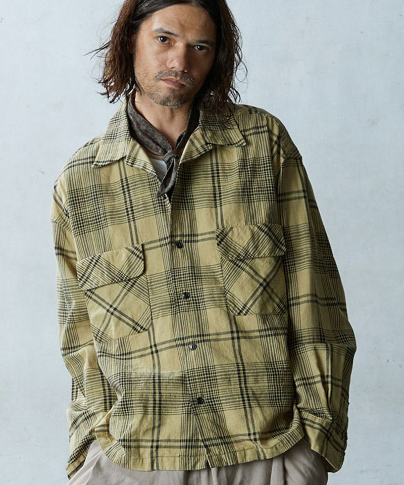 EGO TRIPPING(エゴトリッピング)】 DOBBY CHECKSHIRTS チェックシャツ