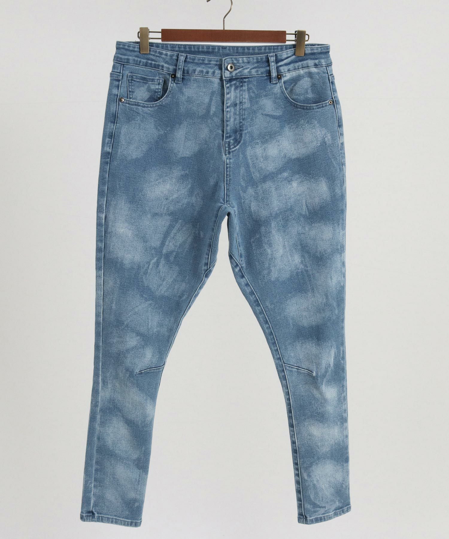 メンズ　CAMBIO カンビオ　デニムパンツ　ワンウォッシュ　M CAMBIO(カンビオ)】Random Bleach Denim Jodhpurs Pants デニムパンツ