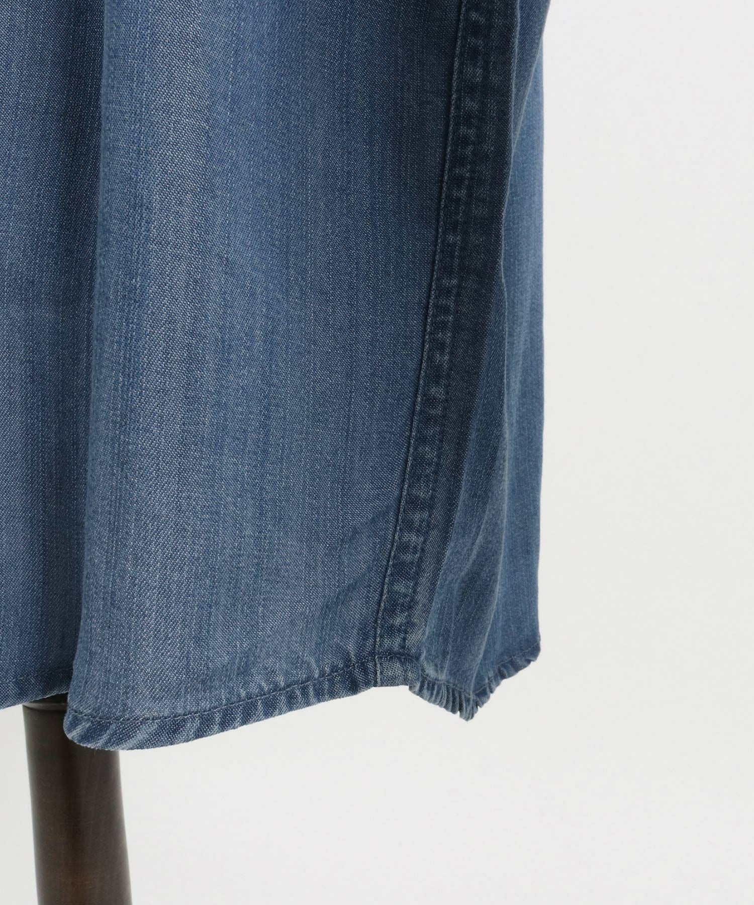 komaribbon様 30%OFF【CAMBIO(カンビオ)】Silky Denim Band Collar Skipper Shirts