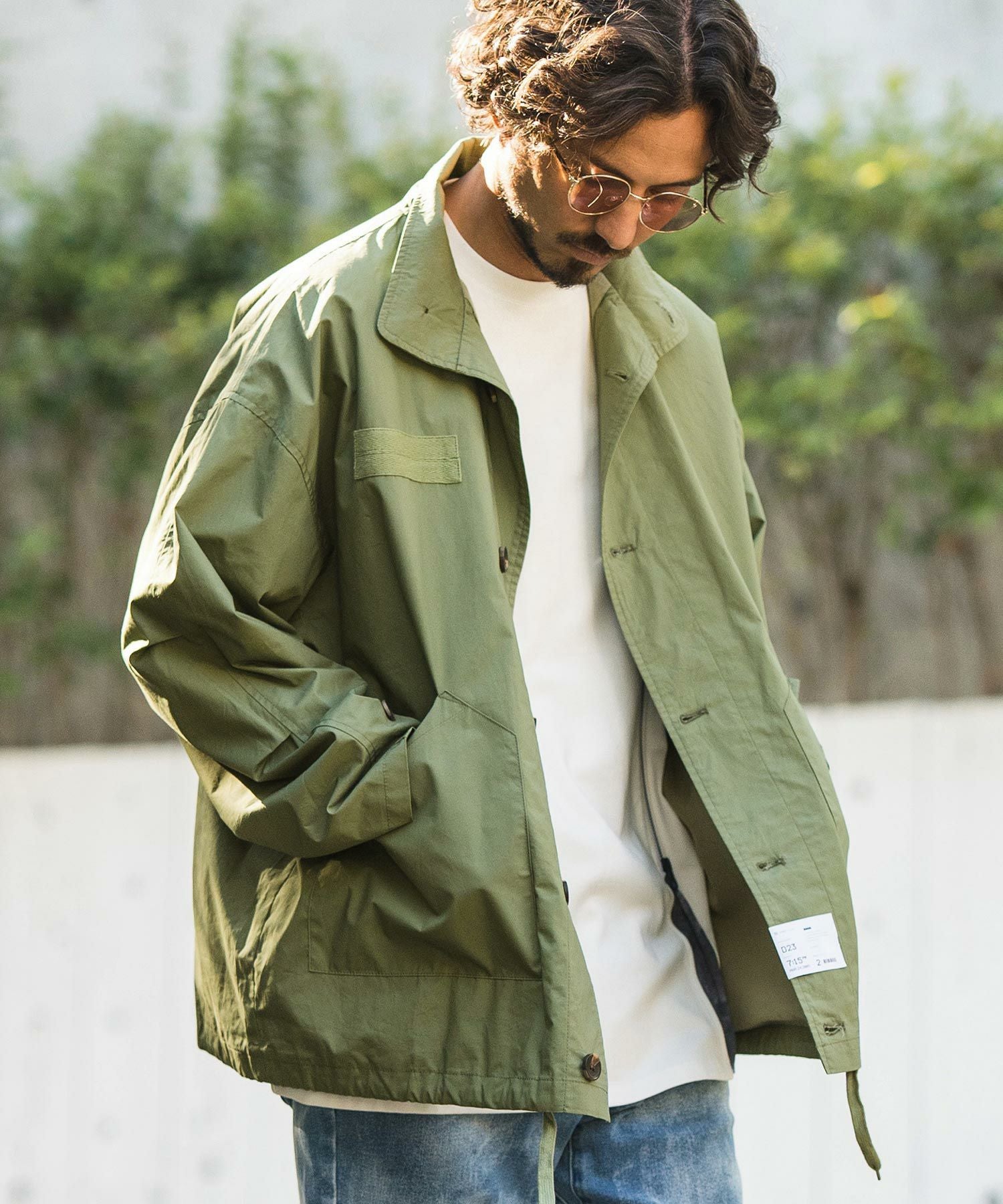 CAMBIO(カンビオ)】Oversized Typewriter Military Stand Collar