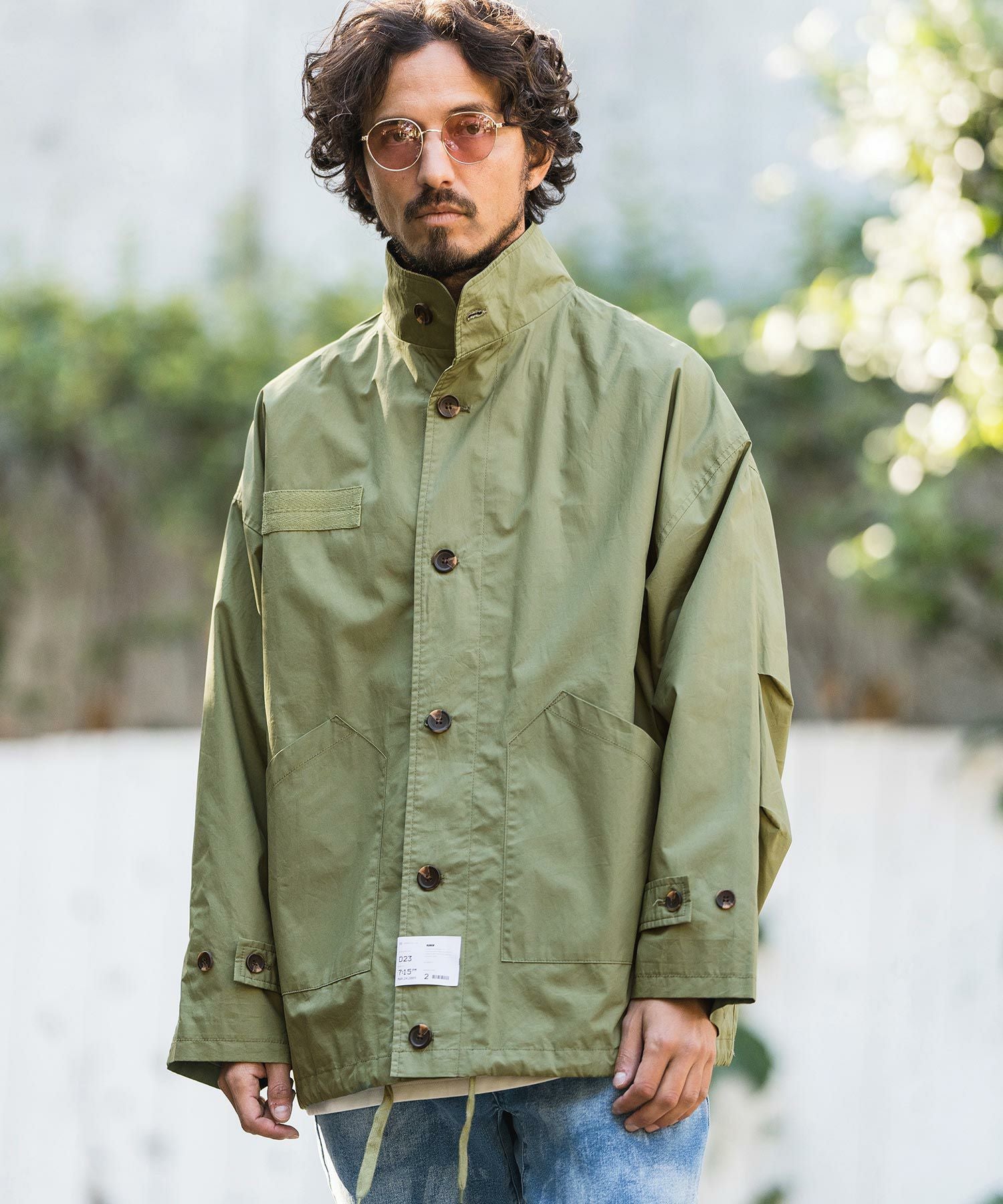 CAMBIO(カンビオ)】Oversized Typewriter Military Stand Collar