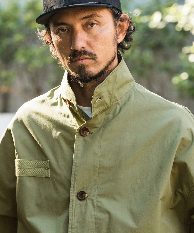 CAMBIO(カンビオ)】Oversized Typewriter Military Stand Collar 