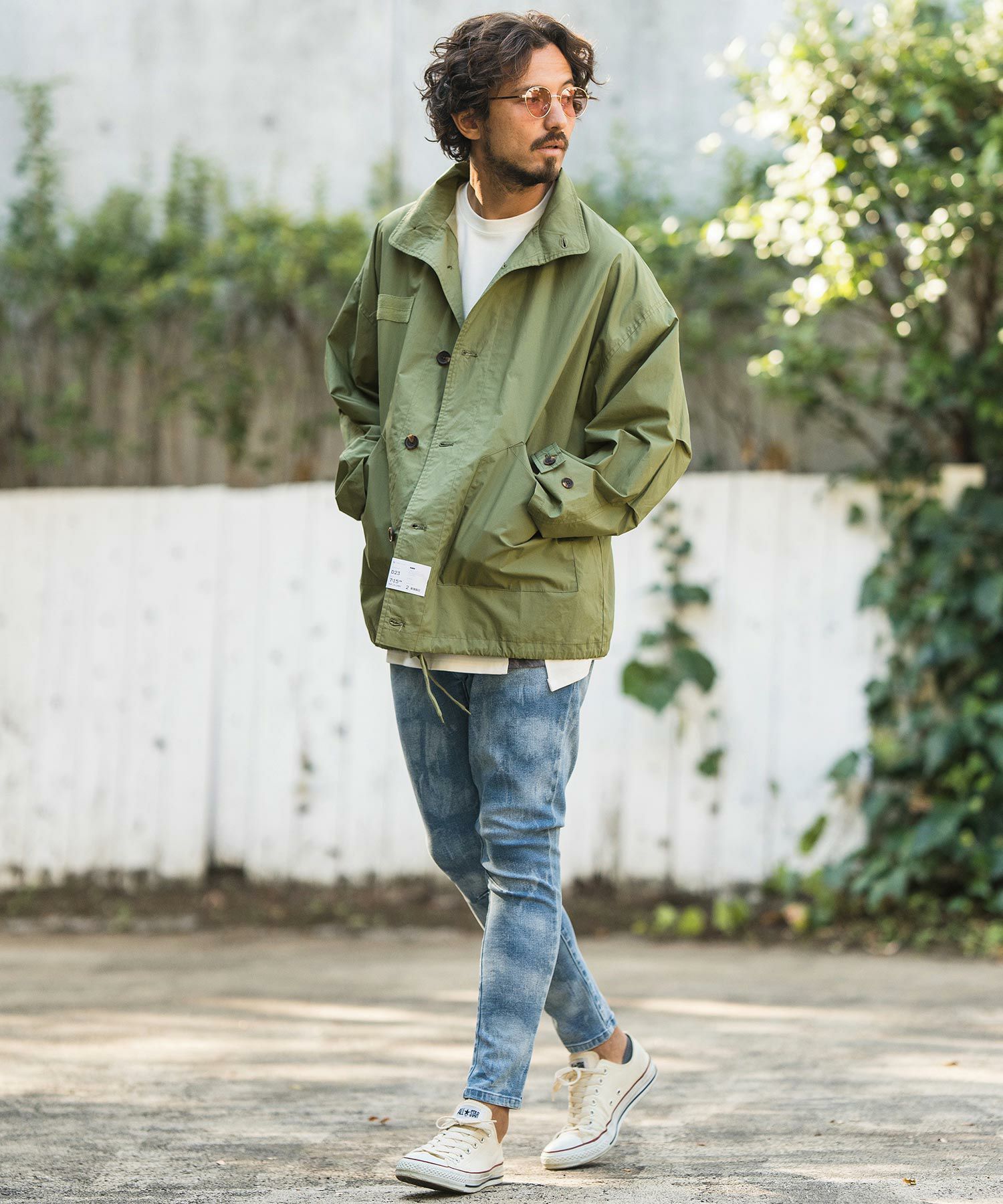 CAMBIO(カンビオ)】Oversized Typewriter Military Stand Collar
