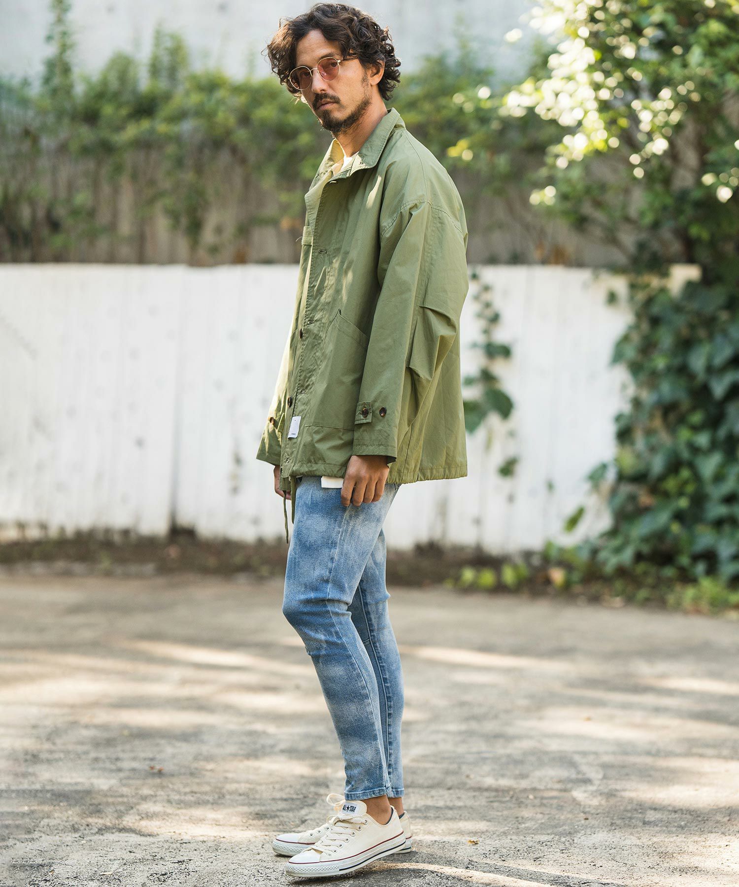 CAMBIO(カンビオ)】Oversized Typewriter Military Stand Collar