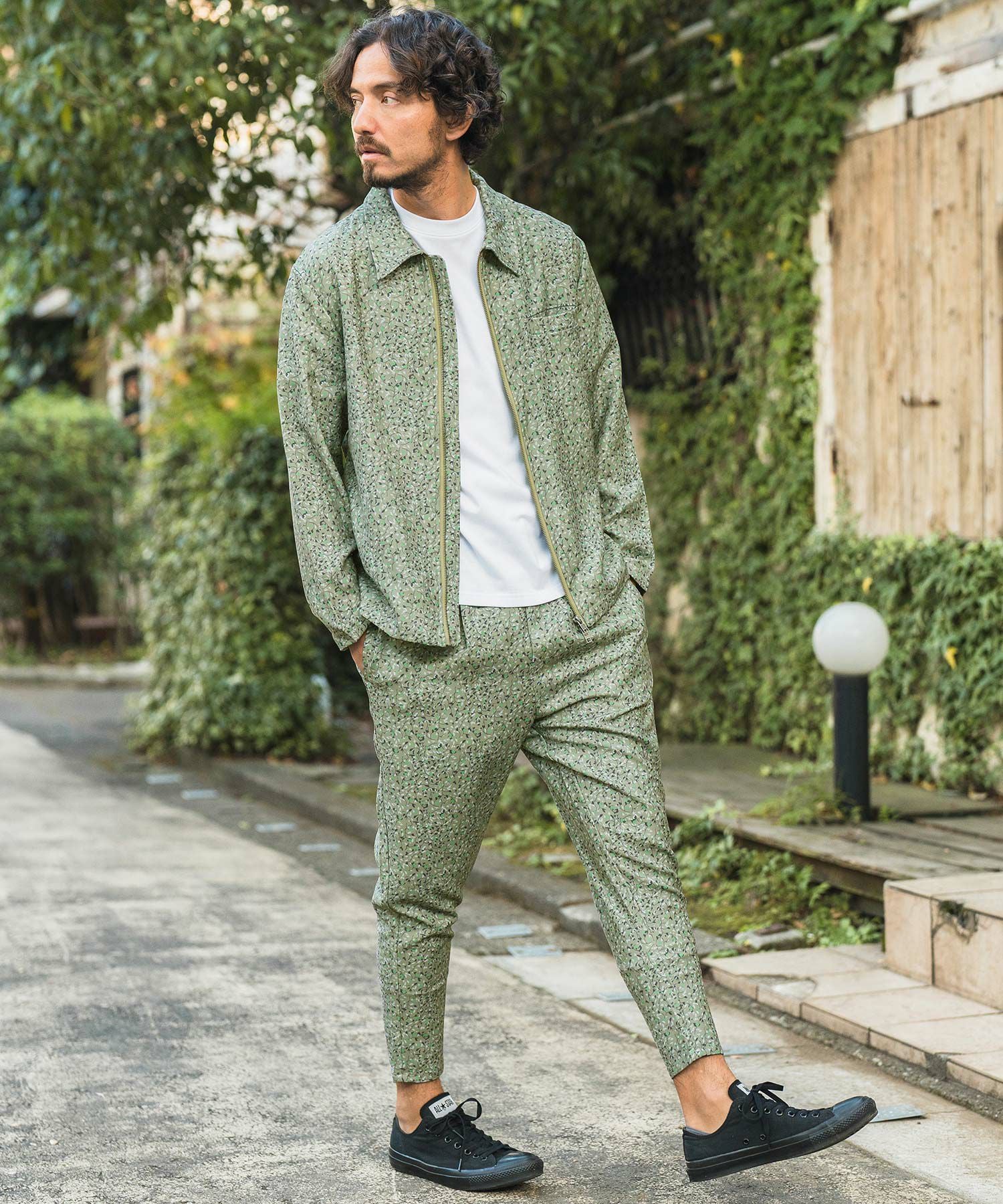 50%OFF【CAMBIO(カンビオ)】orig.小花柄テーパードパンツ(24055CM