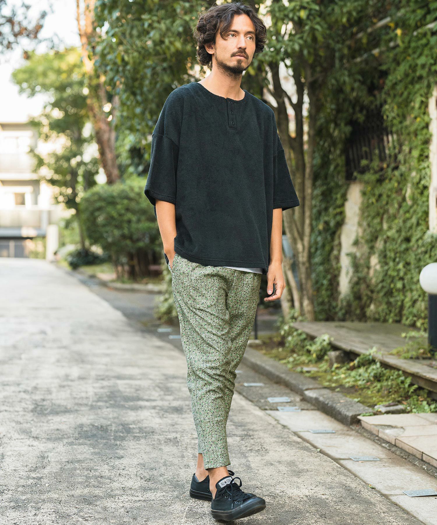 50%OFF【CAMBIO(カンビオ)】orig.小花柄テーパードパンツ(24055CM