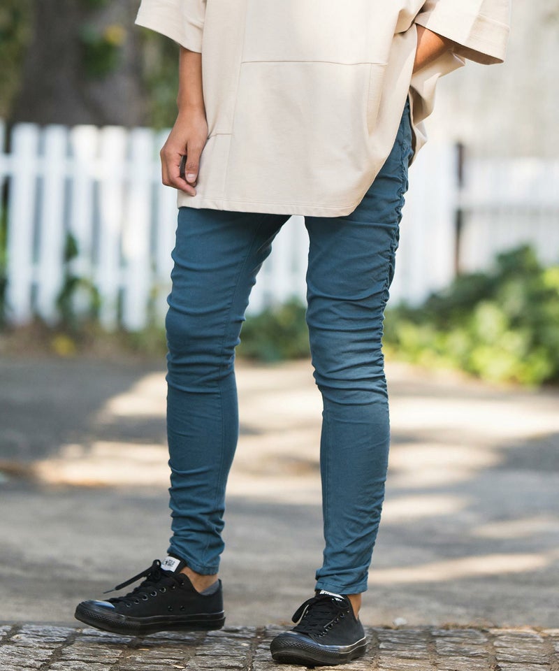 50%OFF【CAMBIO(カンビオ)】Stretch Twill Shirring Design Pants 
