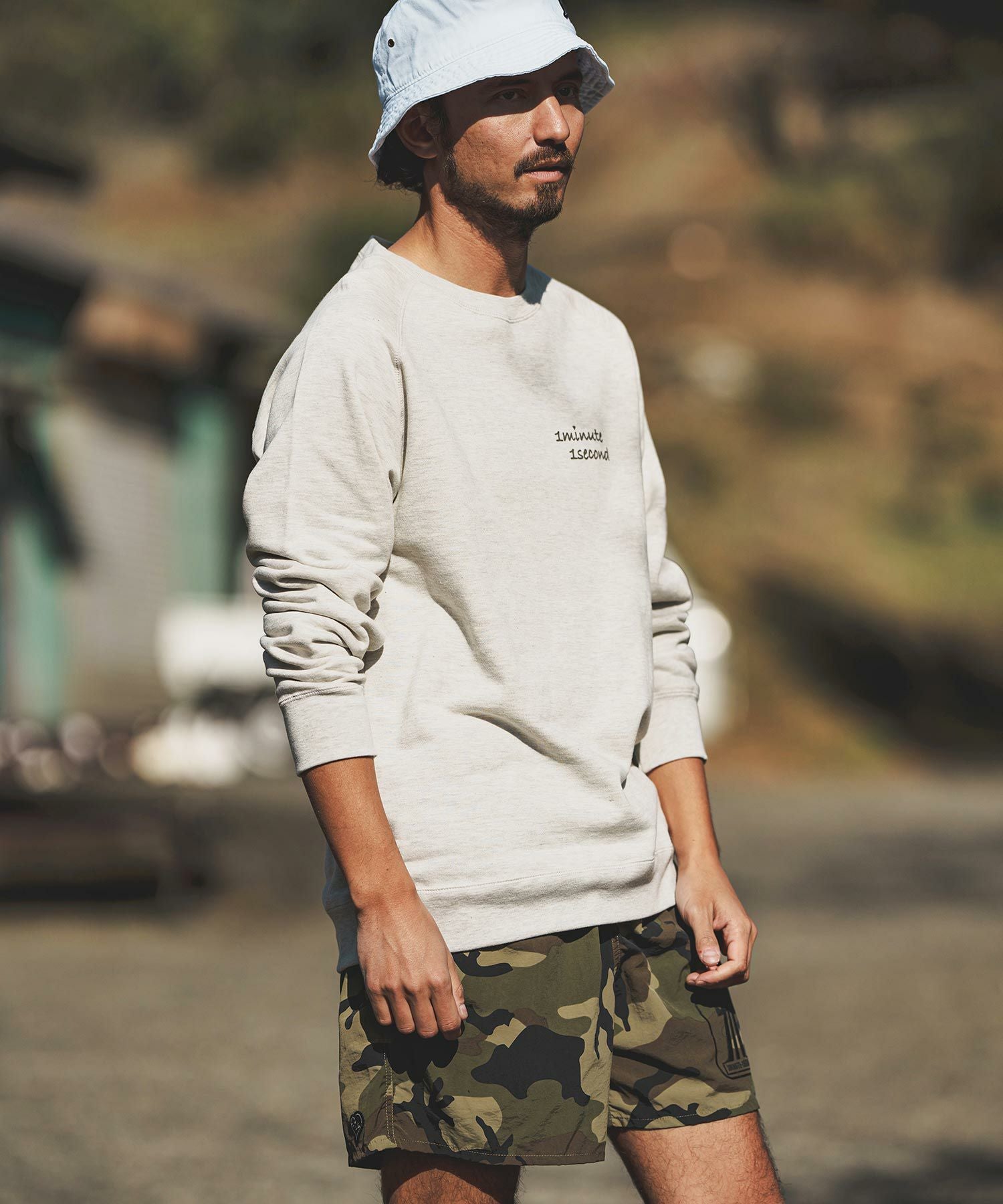 50%OFF【1minute 1second(ワンミニットワンセカンド)】one logo nylon