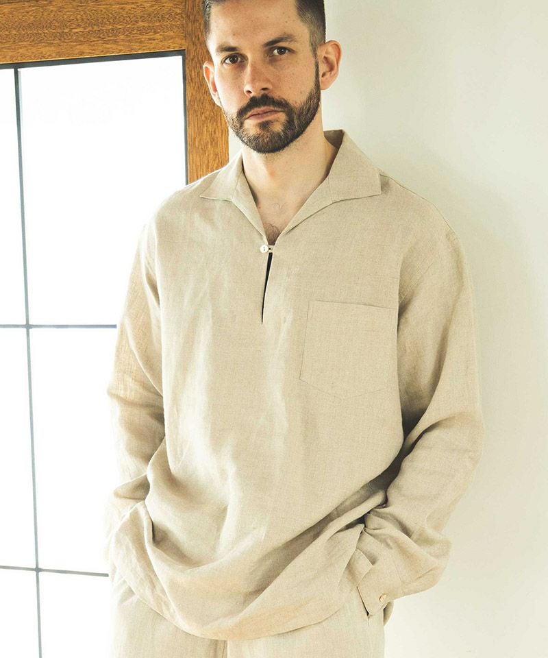 50%OFF【MROLIVE(ミスターオリーブ)】 SILKY LINEN - CAPRI SHIRT