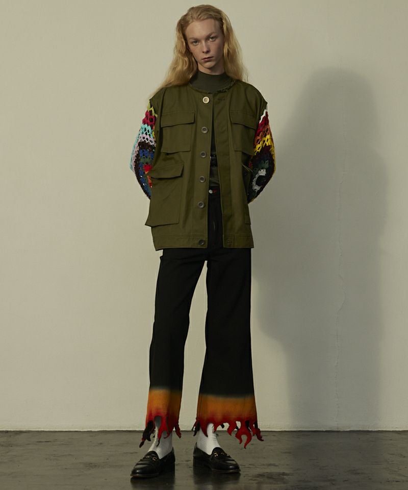TENDER PERSON(テンダーパーソン)】CROCHE SLEEVE BDU JACKET