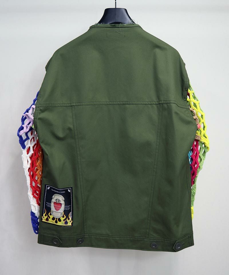 テンダーパーソン　クロッシェBDUジャケット TENDER PERSON(テンダーパーソン)】CROCHE SLEEVE BDU JACKET