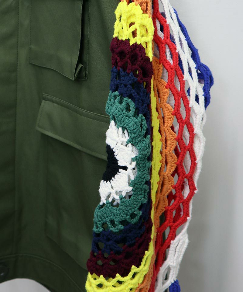 TENDER PERSON(テンダーパーソン)】CROCHE SLEEVE BDU JACKET