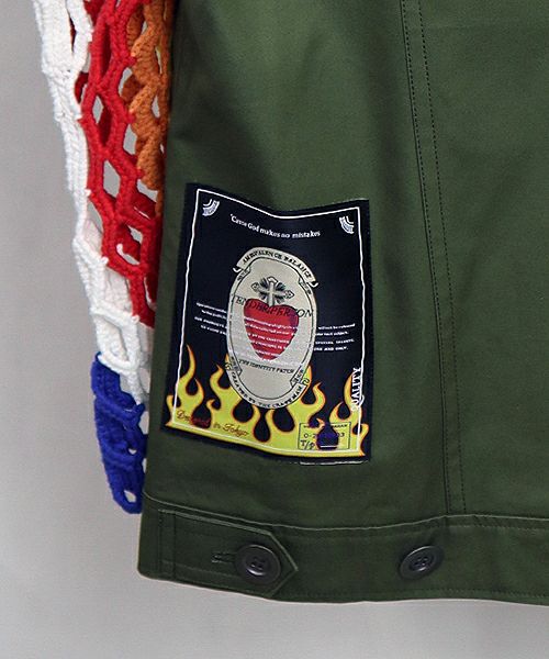 TENDER PERSON(テンダーパーソン)】CROCHE SLEEVE BDU JACKET