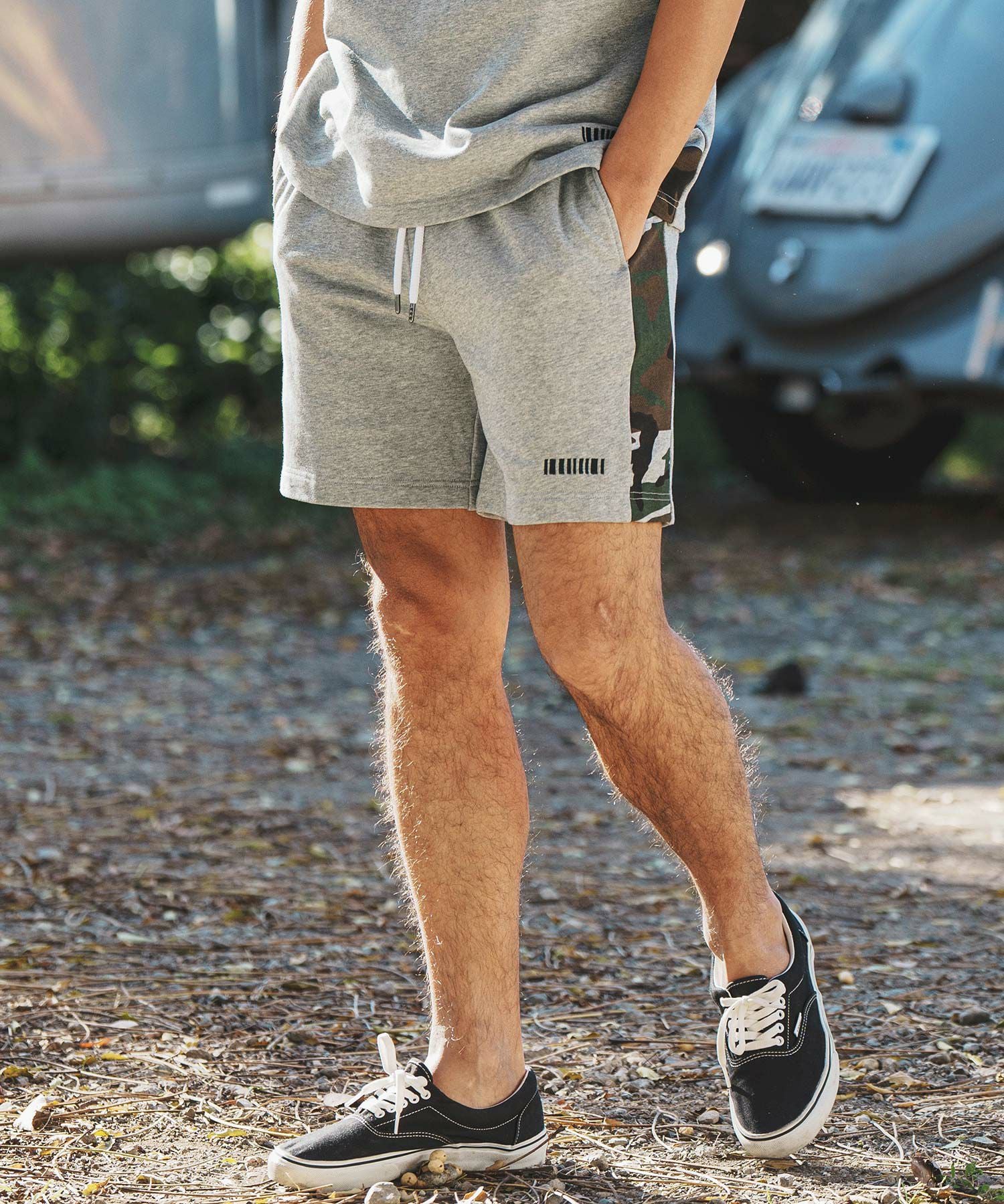 60%OFF【felkod(フィルコッド)】Camouflage Line Sweat Shorts
