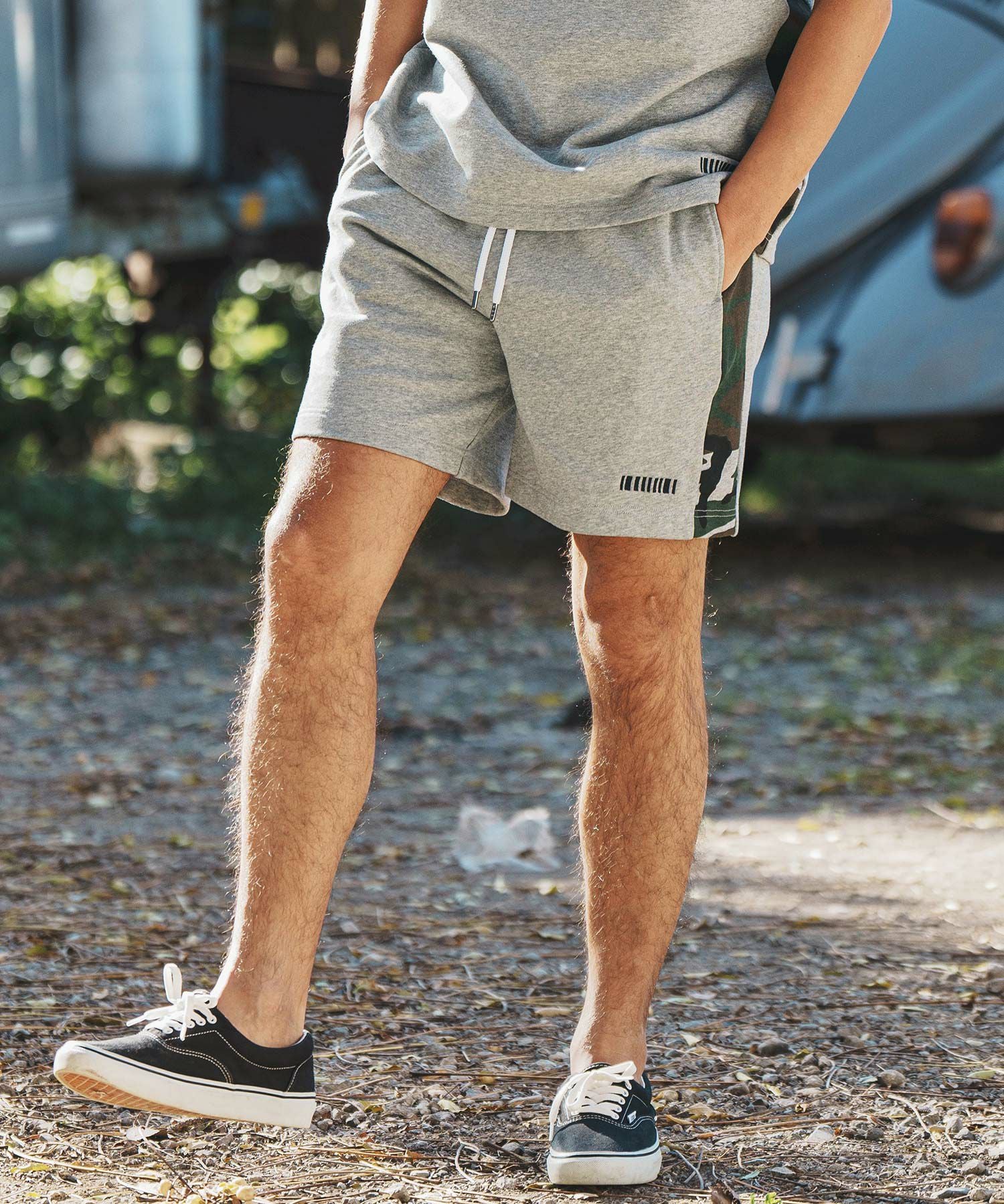 60%OFF【felkod(フィルコッド)】Camouflage Line Sweat Shorts