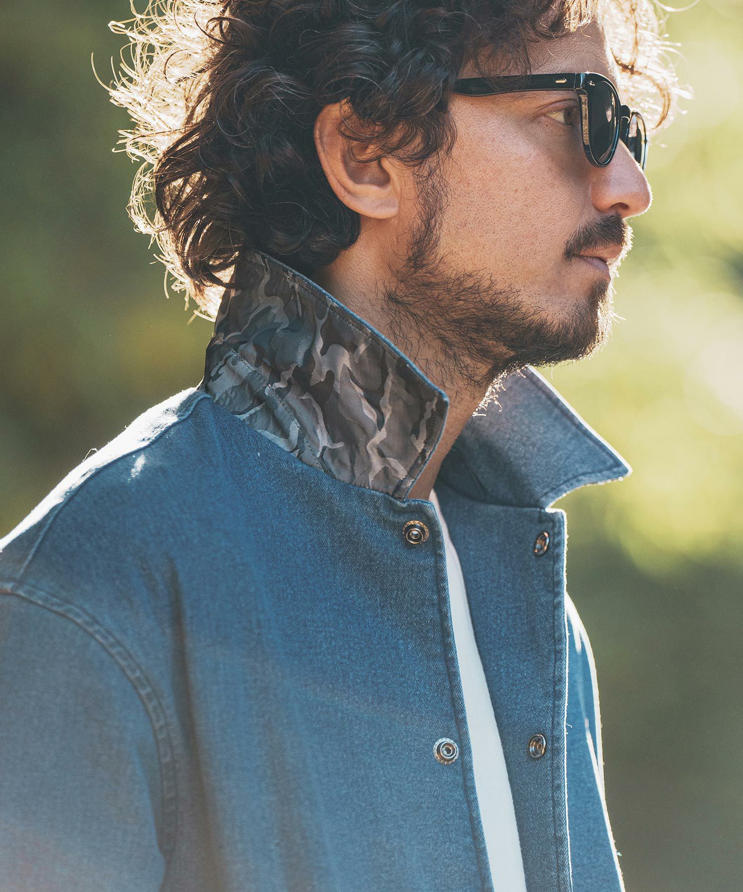 50%OFF【felkod(フィルコッド)】Camouflage Accent Denim Coach Jacket