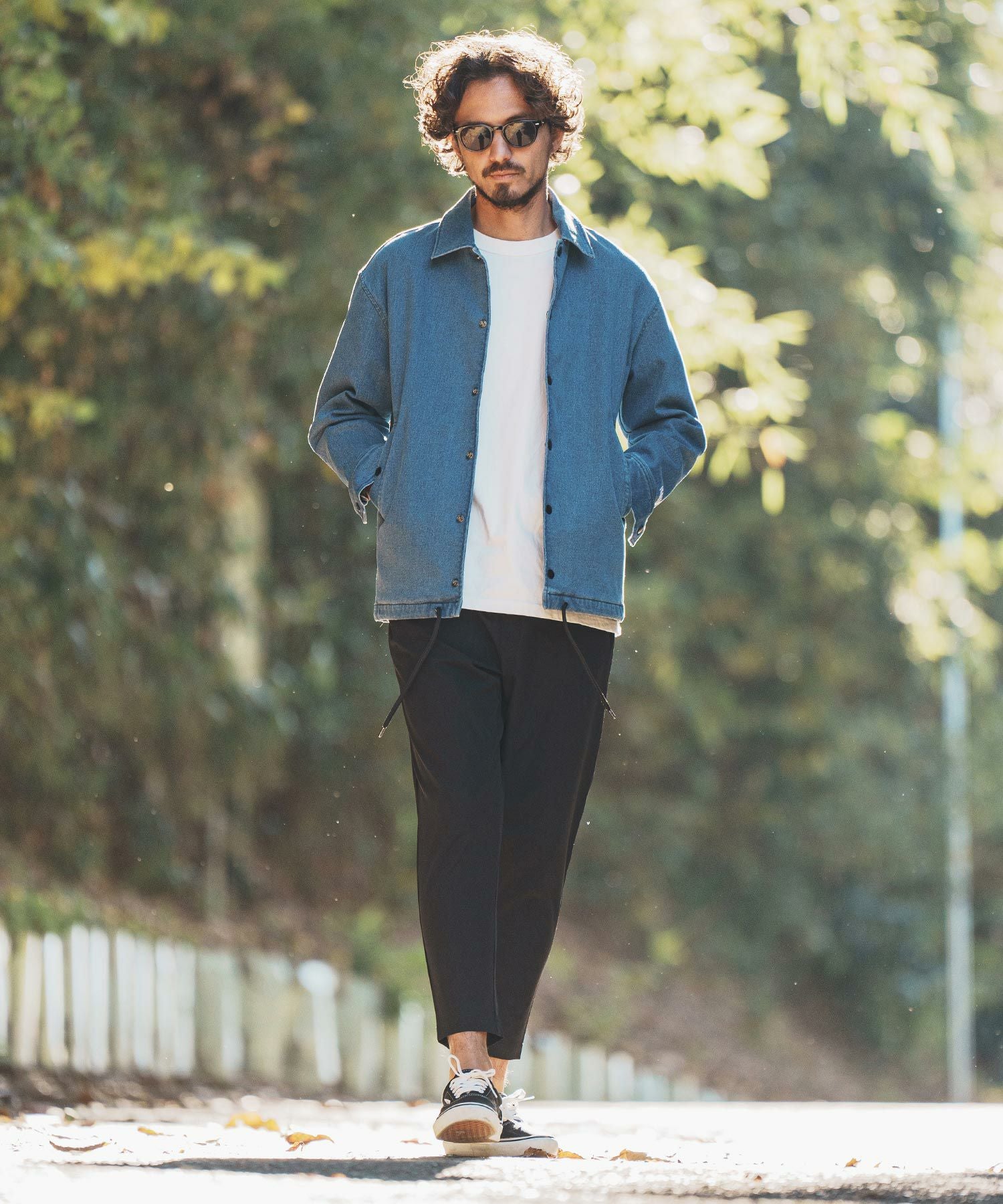50%OFF【felkod(フィルコッド)】Camouflage Accent Denim Coach Jacket