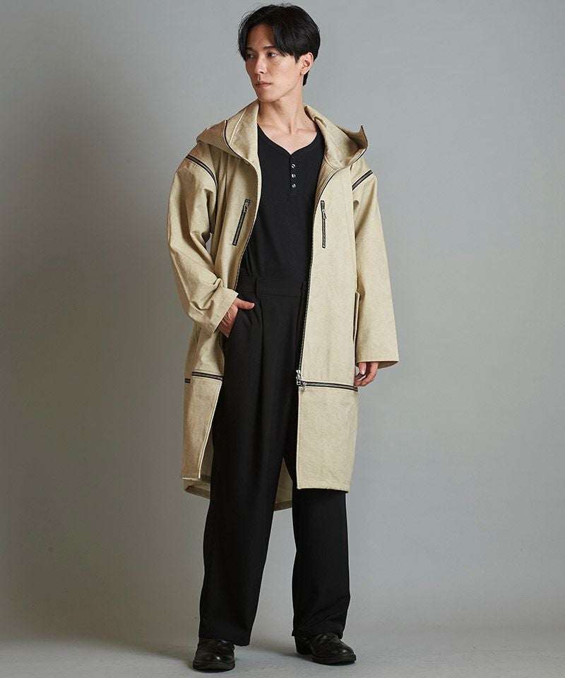 インナー使用感LGBモッズコートifsixwasnineKMRII 14th 70%OFF【NO ID.(ノーアイディー)】ﾏﾙﾁｳｪｲBIGﾌｰﾄﾞﾓｯｽﾞｺｰﾄ(454006-668C