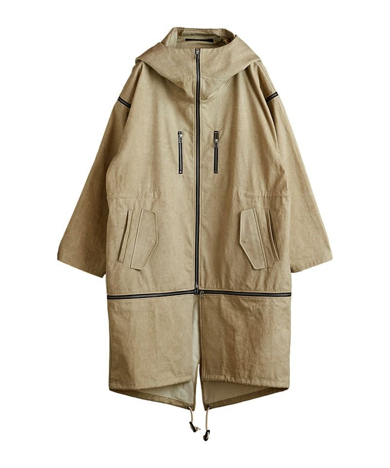 春コート　ヒノーレ 70%OFF【NO ID.(ノーアイディー)】ﾏﾙﾁｳｪｲBIGﾌｰﾄﾞﾓｯｽﾞｺｰﾄ(454006-668C