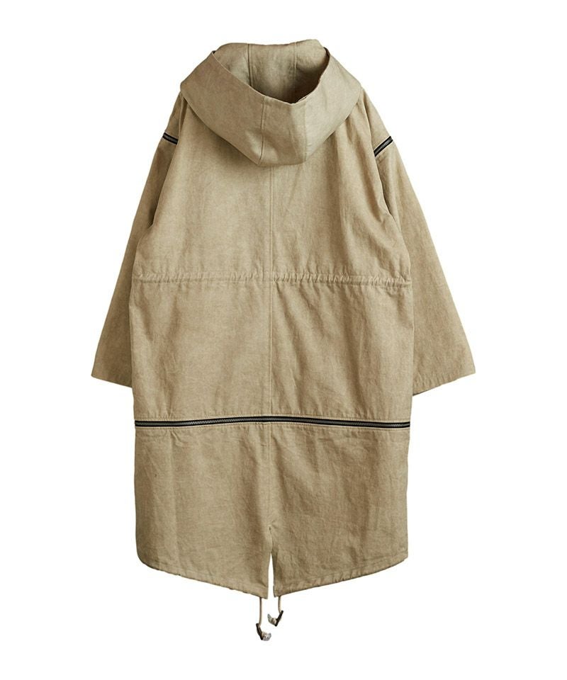【雰囲気抜群❗️】RUNDHOLZ DIP 製品染め ビンテージ加工 モッズコート 70%OFF【NO ID.(ノーアイディー)】ﾏﾙﾁｳｪｲBIGﾌｰﾄﾞﾓｯｽﾞｺｰﾄ(454006-668C