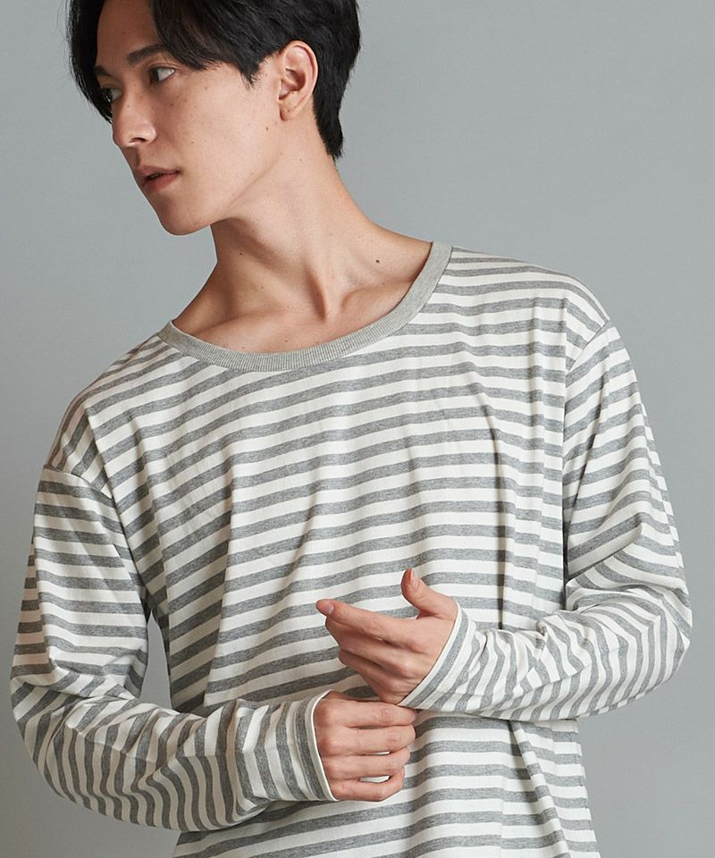 50%OFF【NO ID.(ノーアイディー)】ﾎﾞｰﾀﾞｰU-NﾛﾝT カットソー(854006