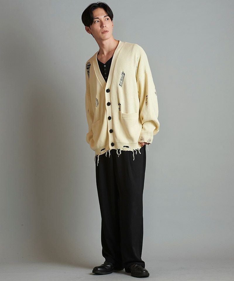 70%OFF【NO ID.(ノーアイディー)】ﾀﾞﾒｰｼﾞﾆｯﾄV-N-CD カーディガン