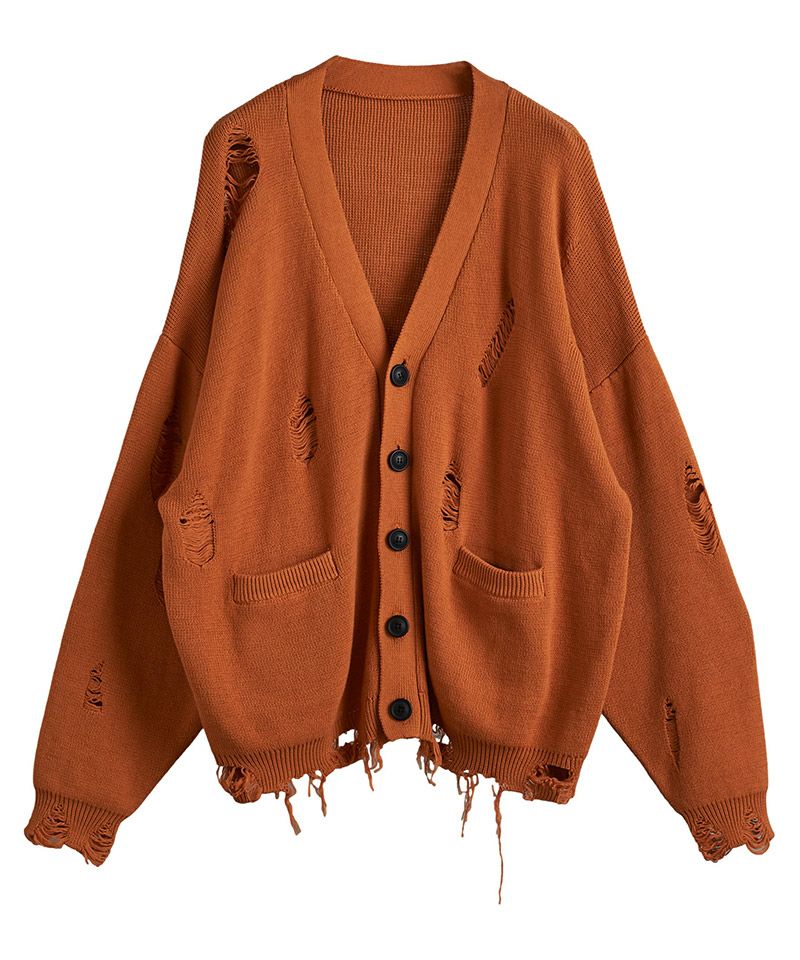 70%OFF【NO ID.(ノーアイディー)】ﾀﾞﾒｰｼﾞﾆｯﾄV-N-CD カーディガン