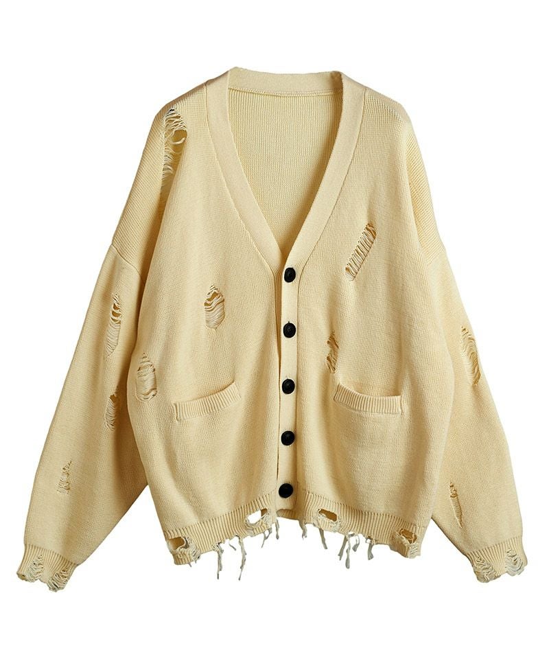 70%OFF【NO ID.(ノーアイディー)】ﾀﾞﾒｰｼﾞﾆｯﾄV-N-CD カーディガン