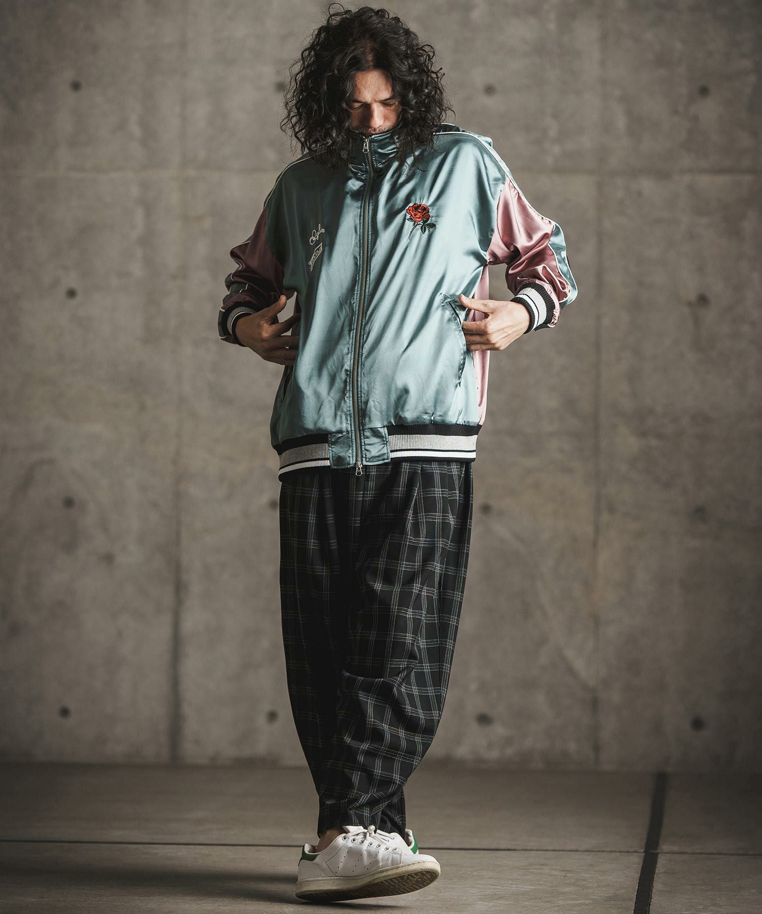 30%OFF【GLIMCLAP(グリムクラップ)】Stand collar souvenir jacket