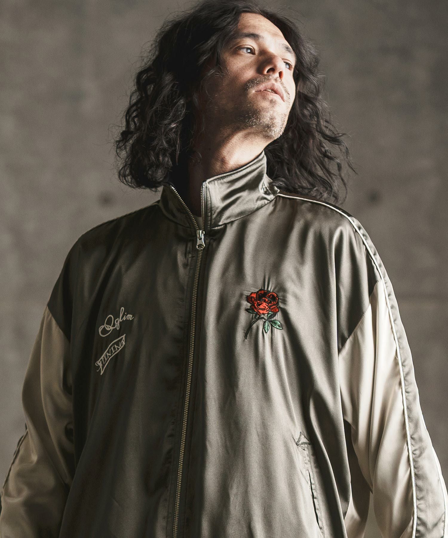 30%OFF【GLIMCLAP(グリムクラップ)】Stand collar souvenir jacket