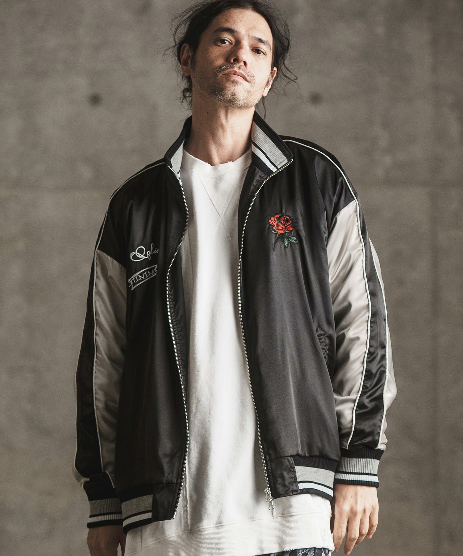 30%OFF【GLIMCLAP(グリムクラップ)】Stand collar souvenir jacket