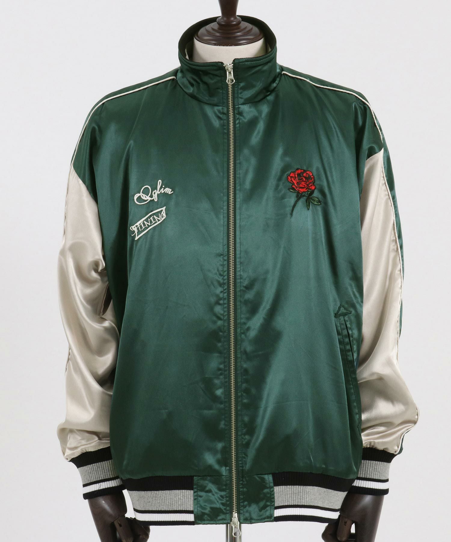【GLIMCLAP(グリムクラップ)】スーベニアジャケット　CHARCOAL L 30%OFF【GLIMCLAP(グリムクラップ)】Stand collar souvenir jacket