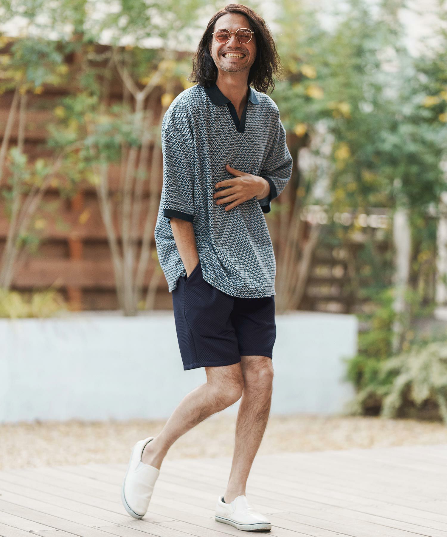 50%OFF【CAMBIO(カンビオ)】 Bulge Jacquard Short Pants ショート