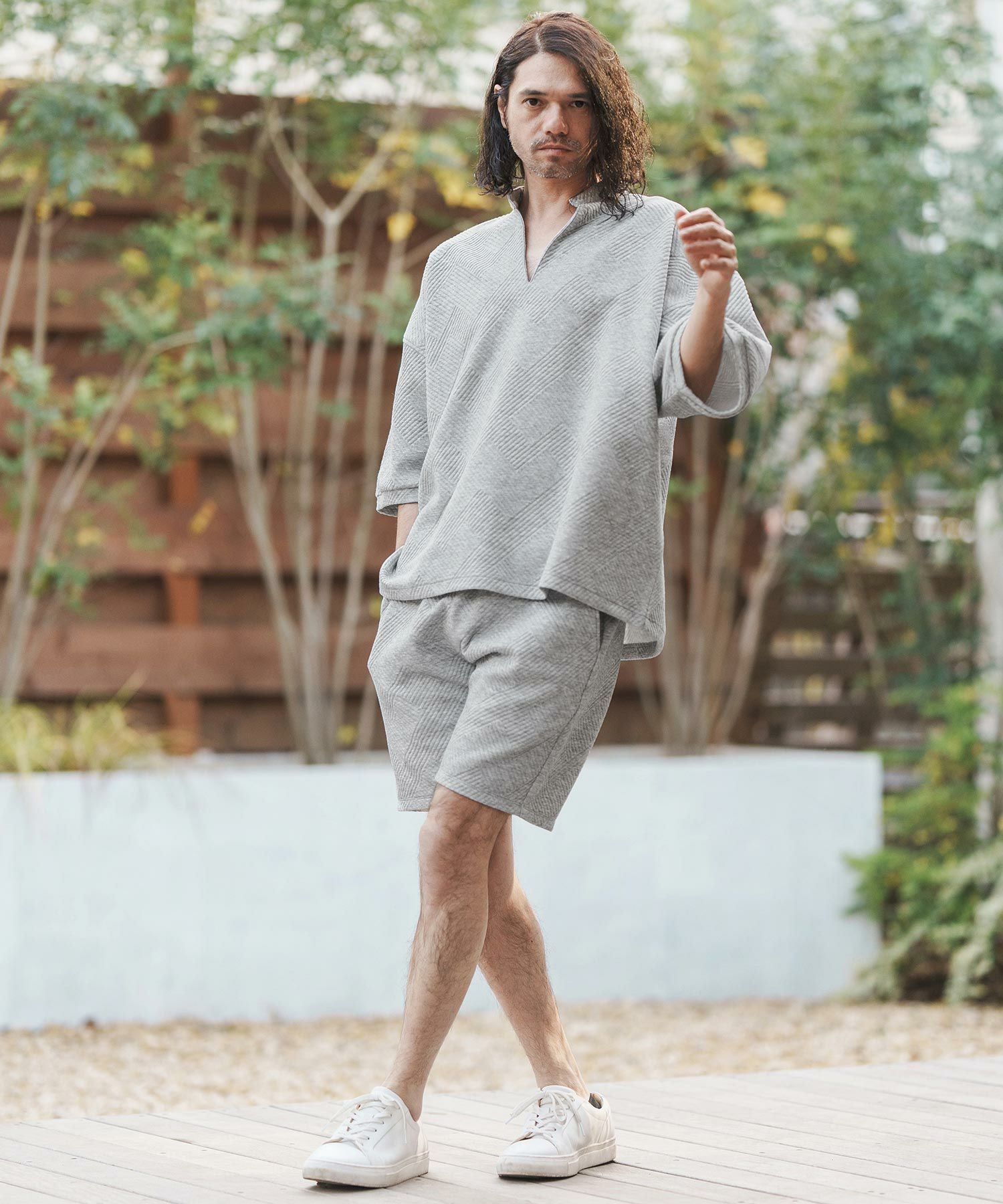 50%OFF【CAMBIO(カンビオ)】 Bulge Jacquard Short Pants ショート