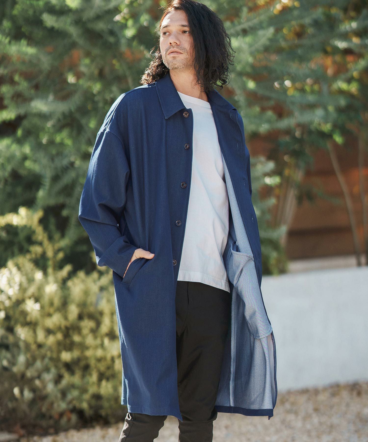 40s50sショップコート/ユニオンメイド 50%OFF【CAMBIO(カンビオ)】TR Stretch Denim Shop Coat デニム