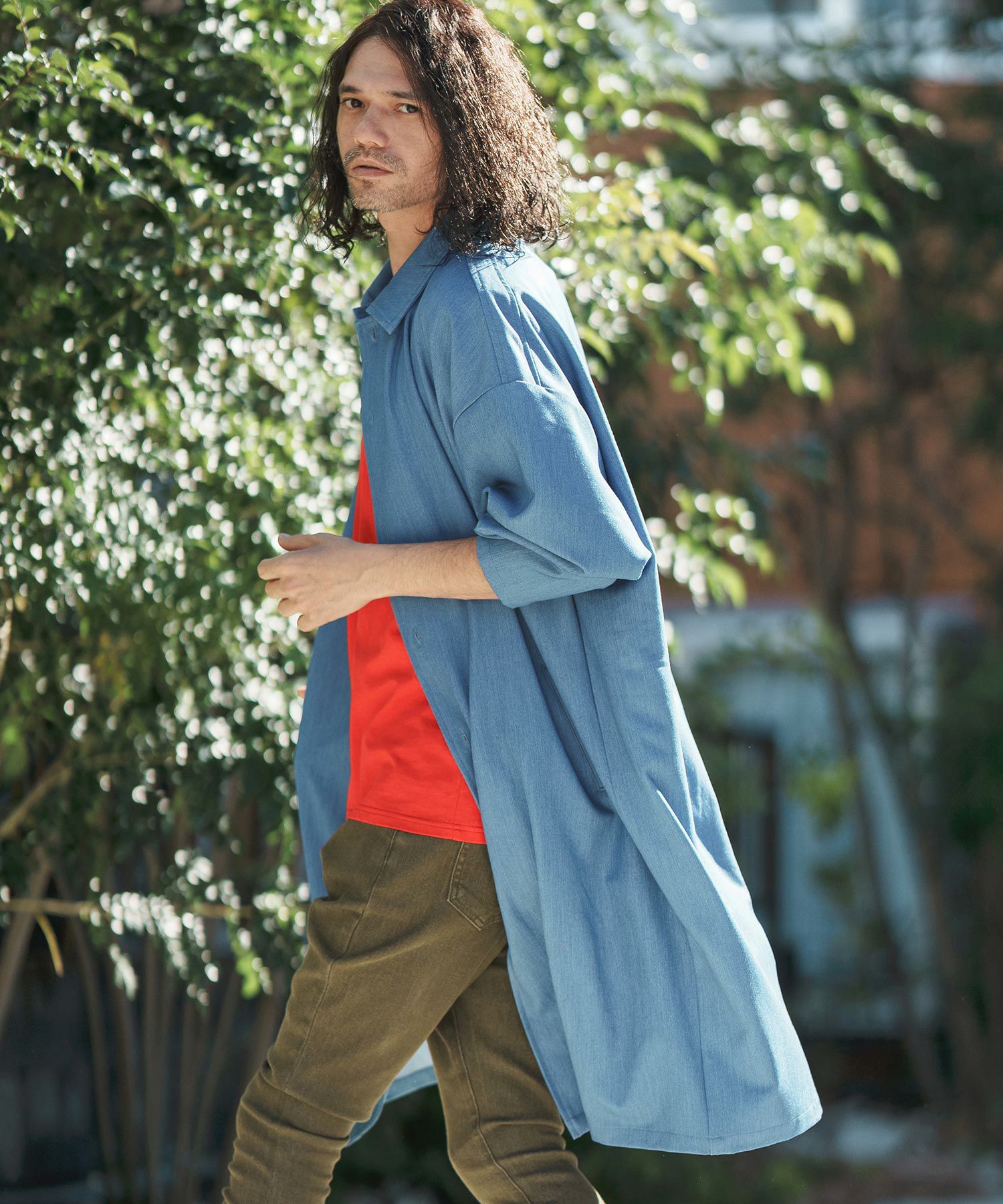 50%OFF【CAMBIO(カンビオ)】TR Stretch Denim Shop Coat デニム