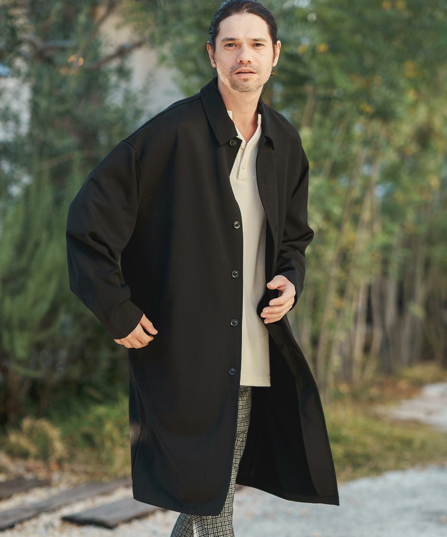 50%OFF【CAMBIO(カンビオ)】TR Stretch Denim Shop Coat デニム